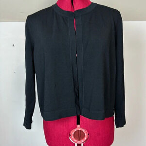 Alfred Sung long sleeve viscose blend cardigan with single closure neckline